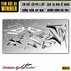 Bộ tem dán xe Winner X màu trắng thiết kế đẹp