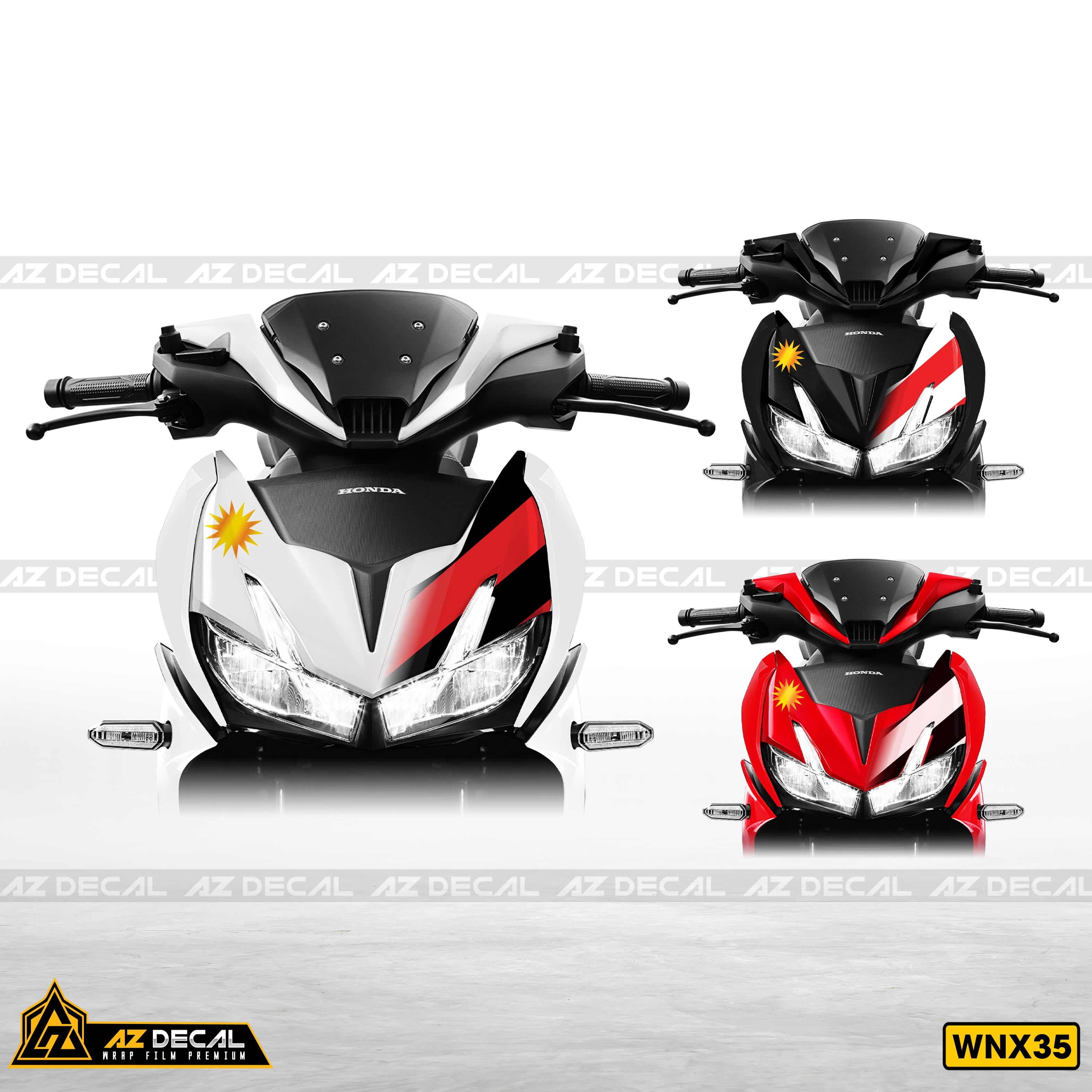 Chi tiết tem dán mặt nạ cho xe Honda Winner X