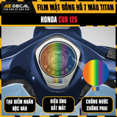 Miếng Dán Mặt Đồng Hồ 7 Màu Titan Xe CUB 125