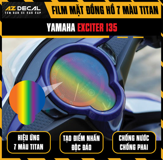 Miếng Dán Mặt Đồng Hồ 7 Màu Titan Xe Exciter 135 / 150 /155