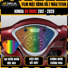 Miếng Dán Mặt Đồng Hồ 7 Màu Titan Xe Honda SH Mode