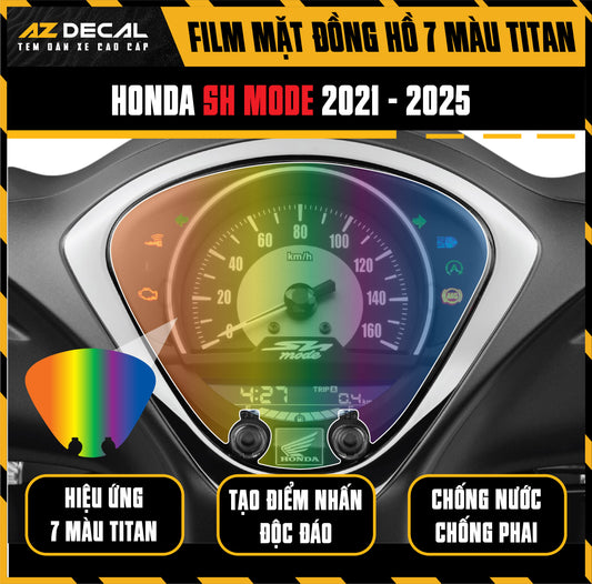 Miếng Dán Mặt Đồng Hồ 7 Màu Titan Xe Honda SH Mode