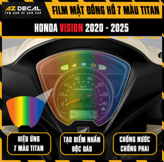 Miếng Dán Mặt Đồng Hồ 7 Màu Titan Xe Vision 2015-2025