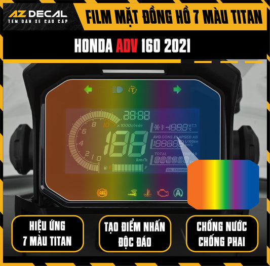 Miếng Dán Mặt Đồng Hồ 7 Màu Titan Xe Honda ADV 160 2021