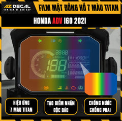 Miếng Dán Mặt Đồng Hồ 7 Màu Titan Xe Honda ADV 160 2021