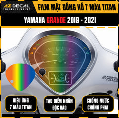 Miếng Dán Mặt Đồng Hồ 7 Màu Titan Xe Grande