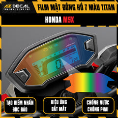 Miếng Dán Mặt Đồng Hồ 7 Màu Titan Xe Honda MSX