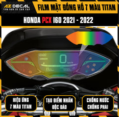 Miếng Dán Mặt Đồng Hồ 7 Màu Titan Xe Honda PCX