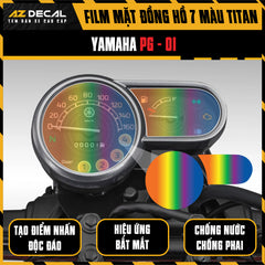 Miếng Dán Mặt Đồng Hồ 7 Màu Titan Xe Yamaha PG-01