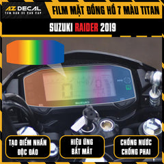 Miếng Dán Mặt Đồng Hồ 7 Màu Titan Xe Suzuki Raider