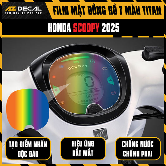 Miếng Dán Mặt Đồng Hồ 7 Màu Titan Xe Honda Scoopy