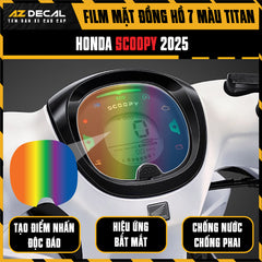 Miếng Dán Mặt Đồng Hồ 7 Màu Titan Xe Honda Scoopy