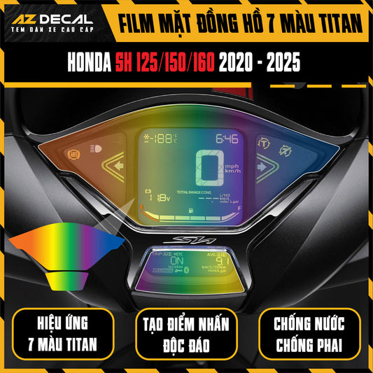 Miếng Dán Mặt Đồng Hồ 7 Màu Titan Xe Honda SH