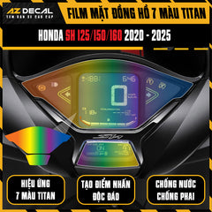 Miếng Dán Mặt Đồng Hồ 7 Màu Titan Xe Honda SH