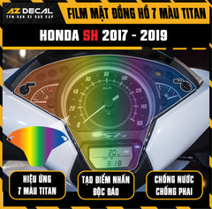 Miếng Dán Mặt Đồng Hồ 7 Màu Titan Xe Honda SH