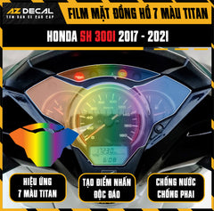 Miếng Dán Mặt Đồng Hồ 7 Màu Titan Xe Honda SH