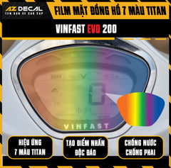 Miếng Dán Mặt Đồng Hồ 7 Màu Titan Xe Vinfast Evo 200