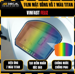 Miếng Dán Mặt Đồng Hồ 7 Màu Titan Xe Vinfast Feliz