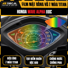 Miếng Dán Mặt Đồng Hồ 7 Màu Titan Xe Honda Wave Alpha 110 / RSX