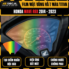 Miếng Dán Mặt Đồng Hồ 7 Màu Titan Xe Honda Wave Alpha 110 / RSX