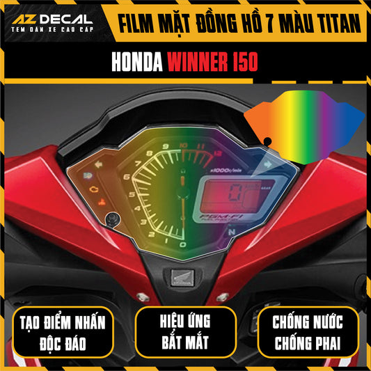Miếng Dán Mặt Đồng Hồ 7 Màu Titan Xe Honda Winner 150 / X (V2) / V3