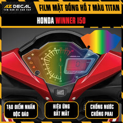 Miếng Dán Mặt Đồng Hồ 7 Màu Titan Xe Honda Winner 150 / X (V2) / V3