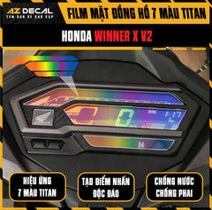 Miếng Dán Mặt Đồng Hồ 7 Màu Titan Xe Honda Winner 150 / X (V2) / V3