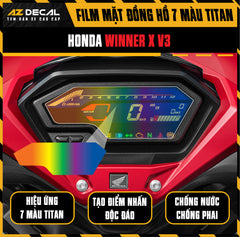 Miếng Dán Mặt Đồng Hồ 7 Màu Titan Xe Honda Winner 150 / X (V2) / V3