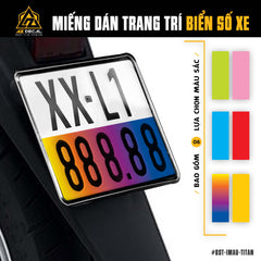 Decal Trong Suốt Dán Biển Số Xe Máy | BST-1MAU