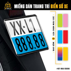 Decal Trong Suốt Dán Biển Số Xe Máy | BST-1MAU
