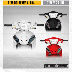 Tem dán mặt nạ xe Wave A đẹp mẫu Wave I