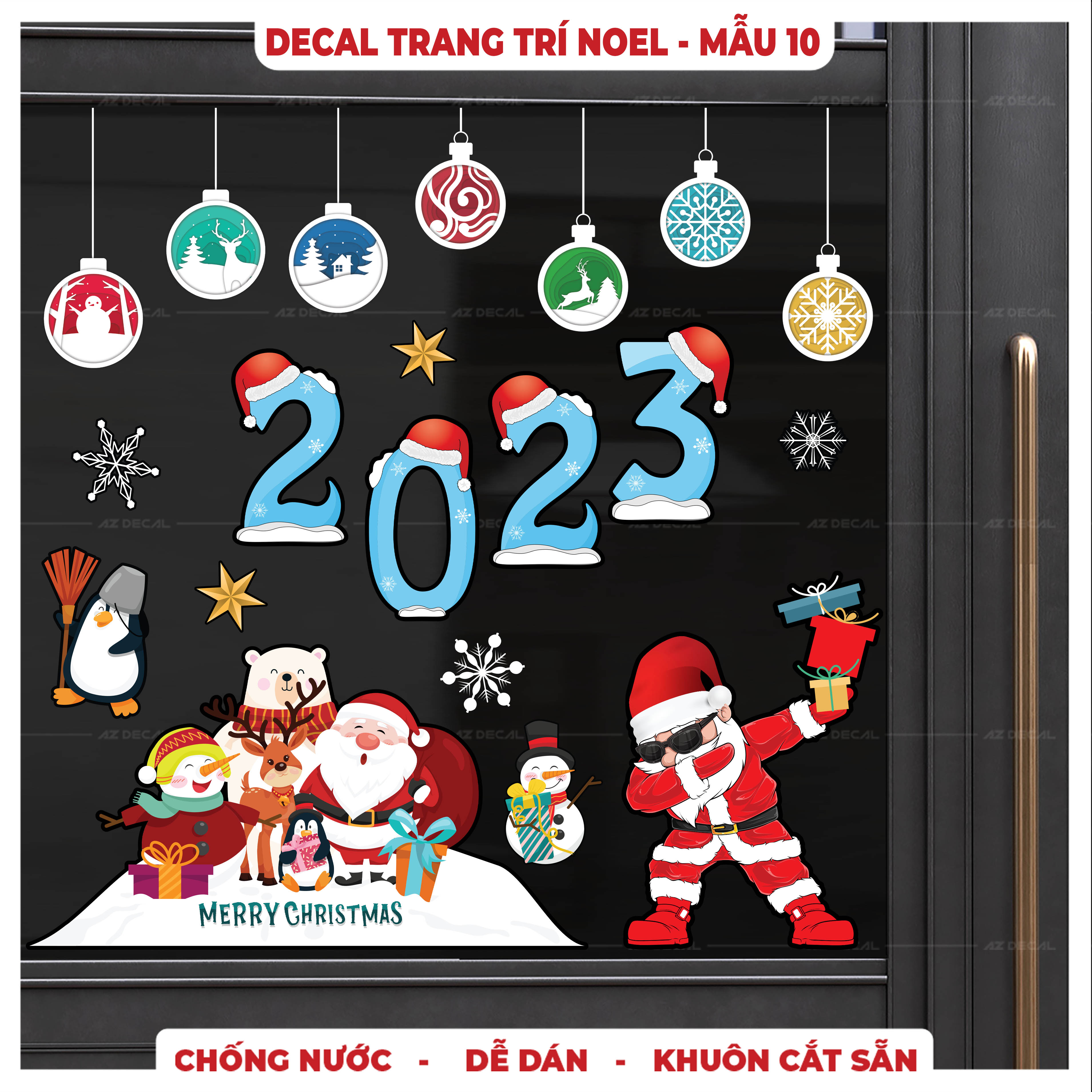 Sticker Dán Decal Trang Trí Noel - Mẫu 10