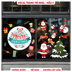 Sticker Dán Decal Trang Trí Noel - Mẫu 05