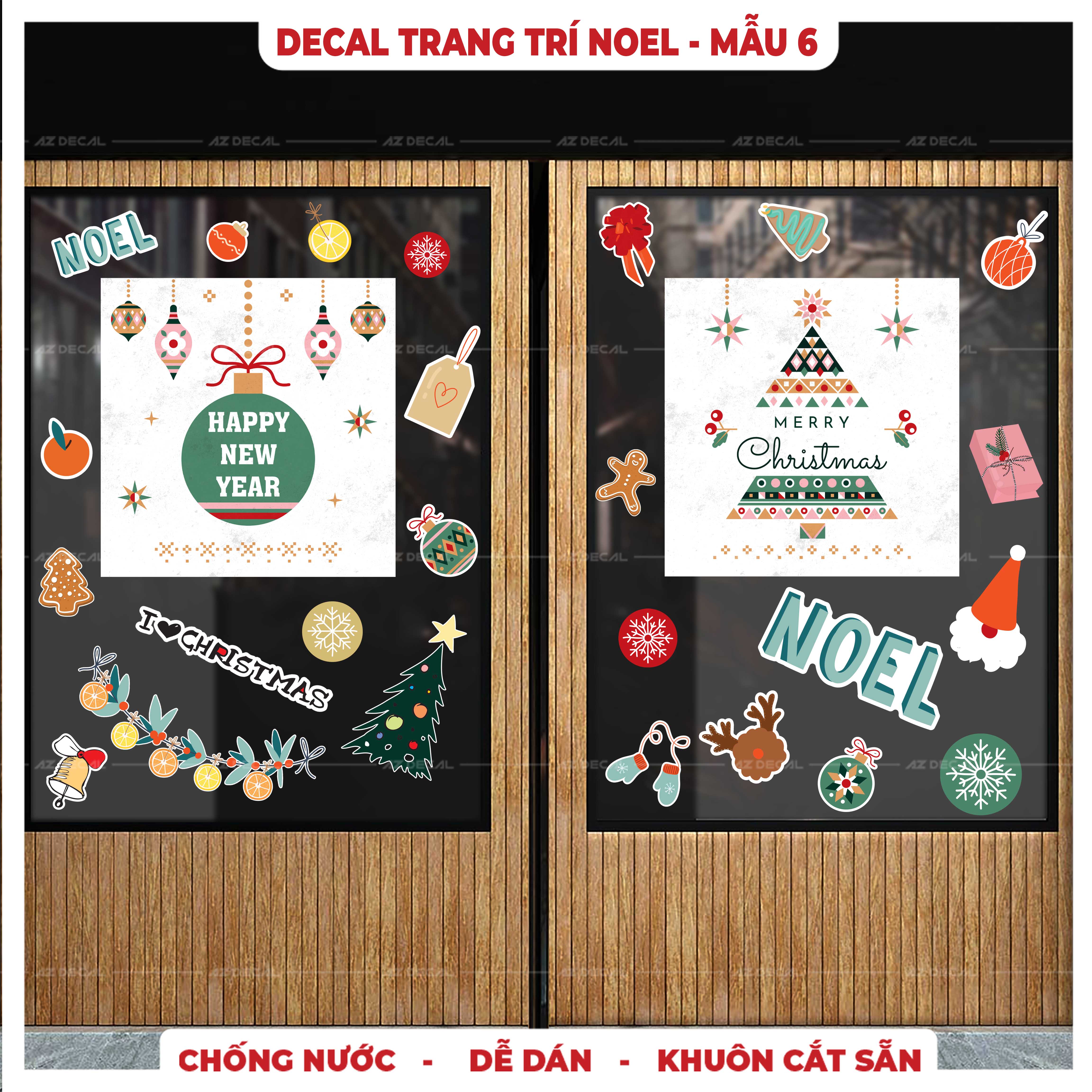Sticker Dán Decal Trang Trí Noel - Mẫu 06