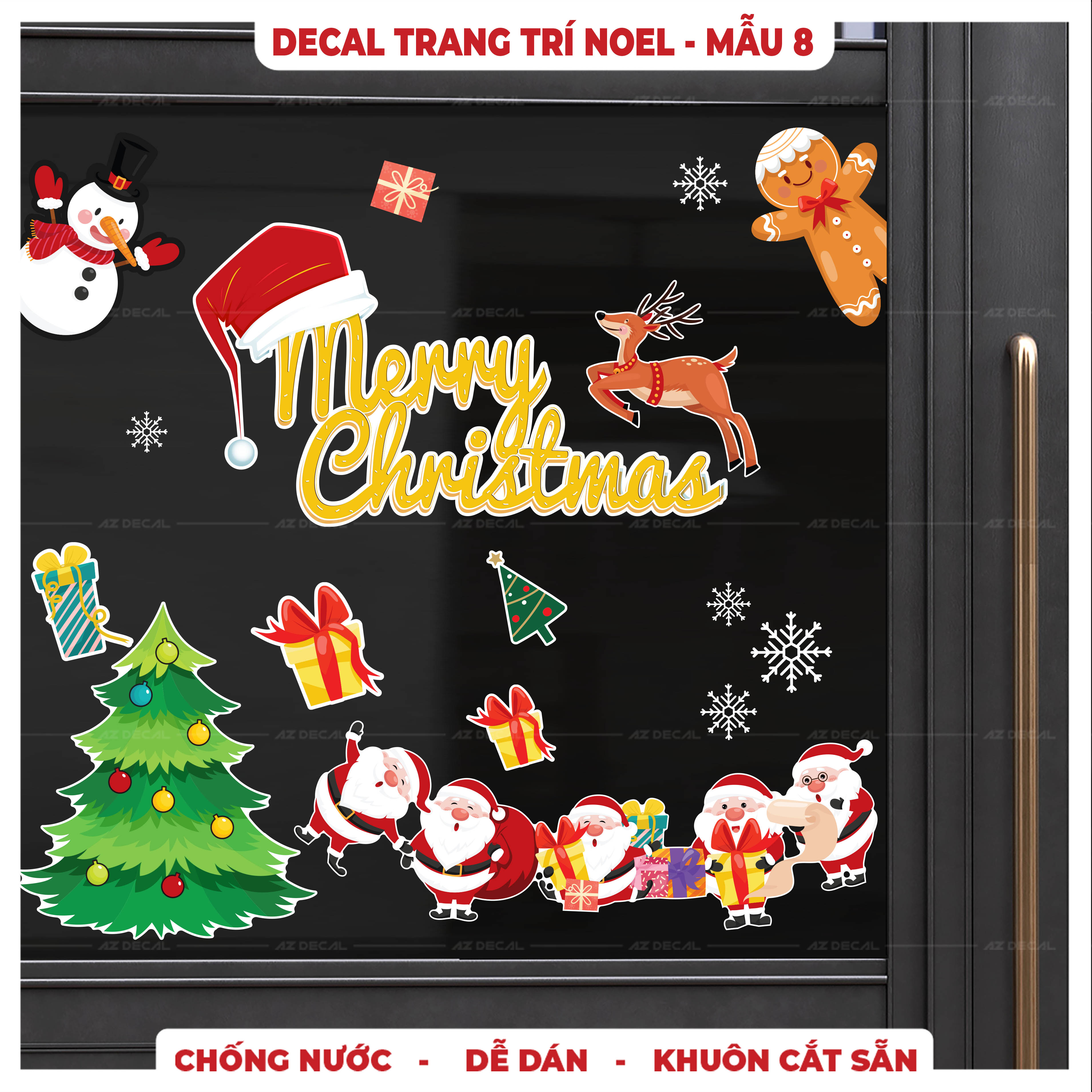 Sticker Dán Decal Trang Trí Noel - Mẫu 08