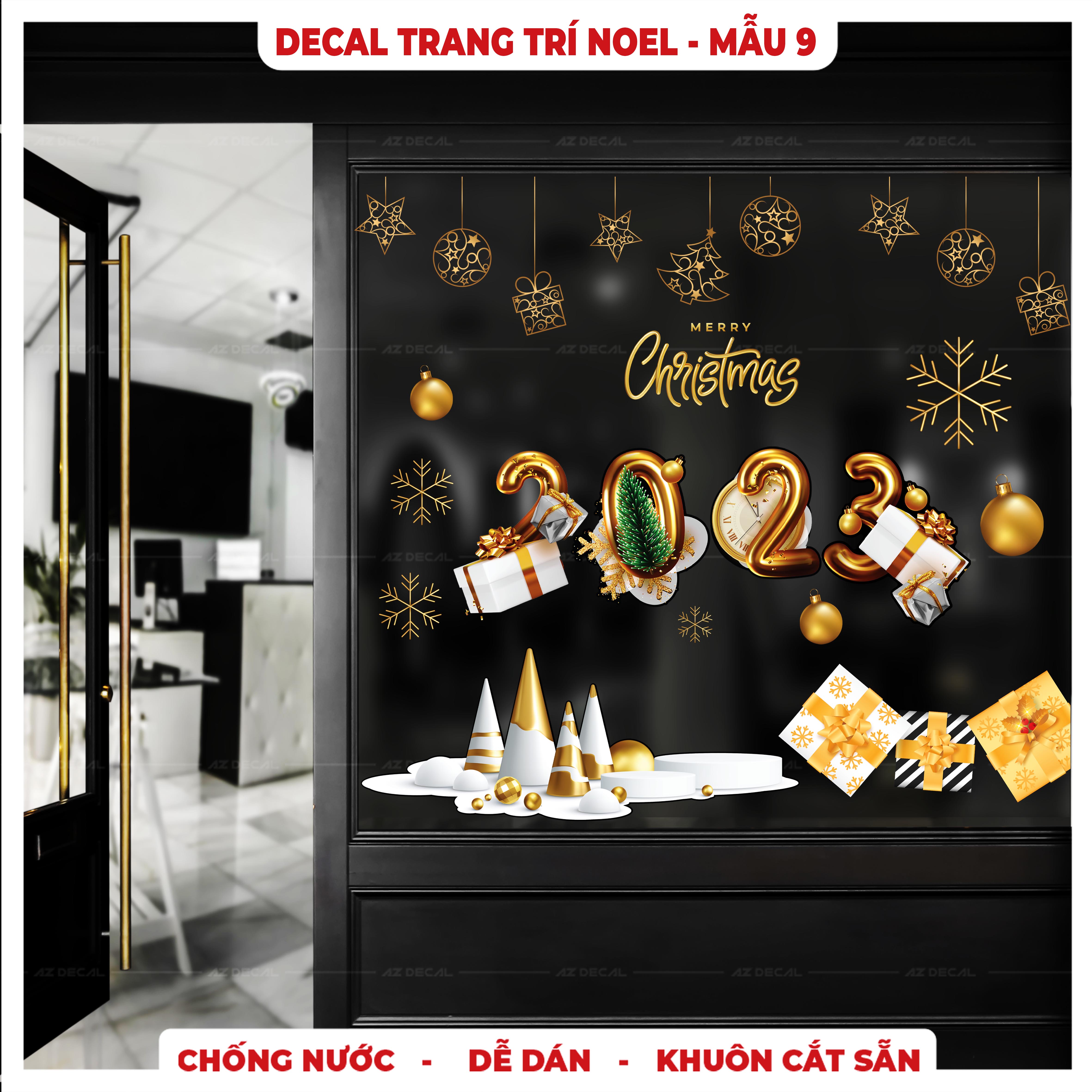 Sticker Dán Decal Trang Trí Noel - Mẫu 09