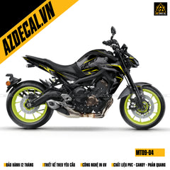 Tem dán xe MT-09 màu cam trắng