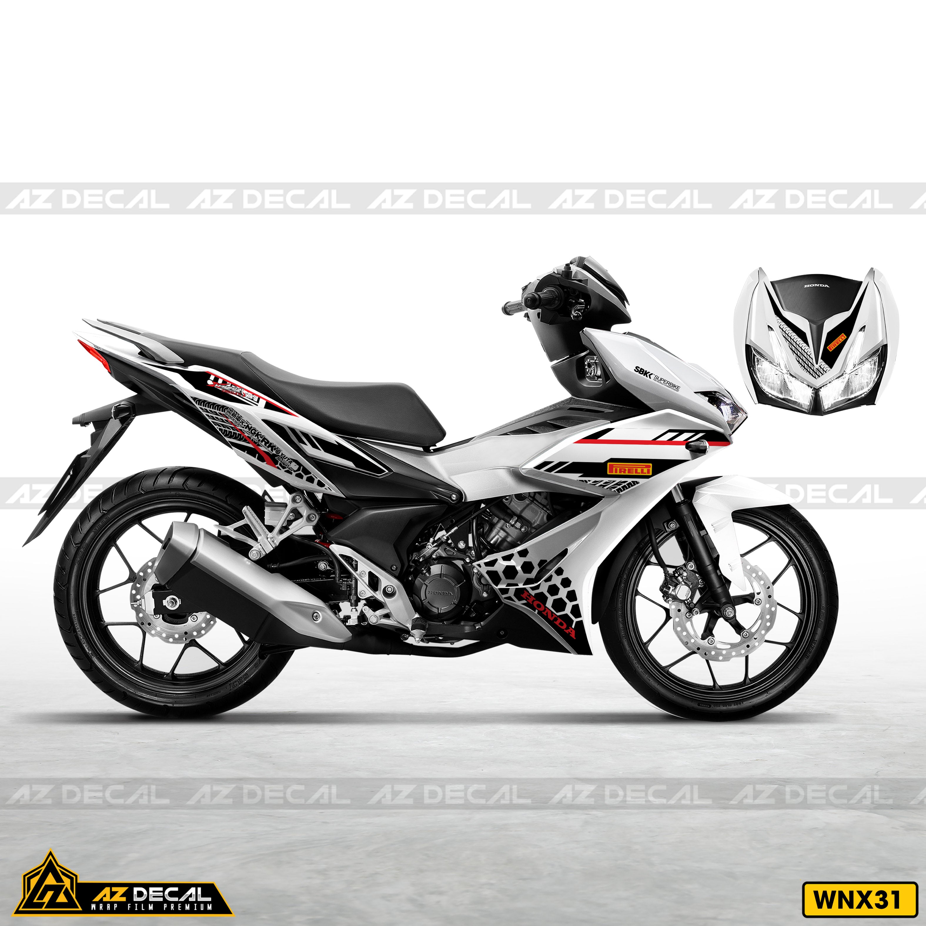 Tem Xe Winner X Trắng Phong Cách Firelli