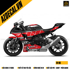 Tem xe R1 đỏ đen đẹp nhất