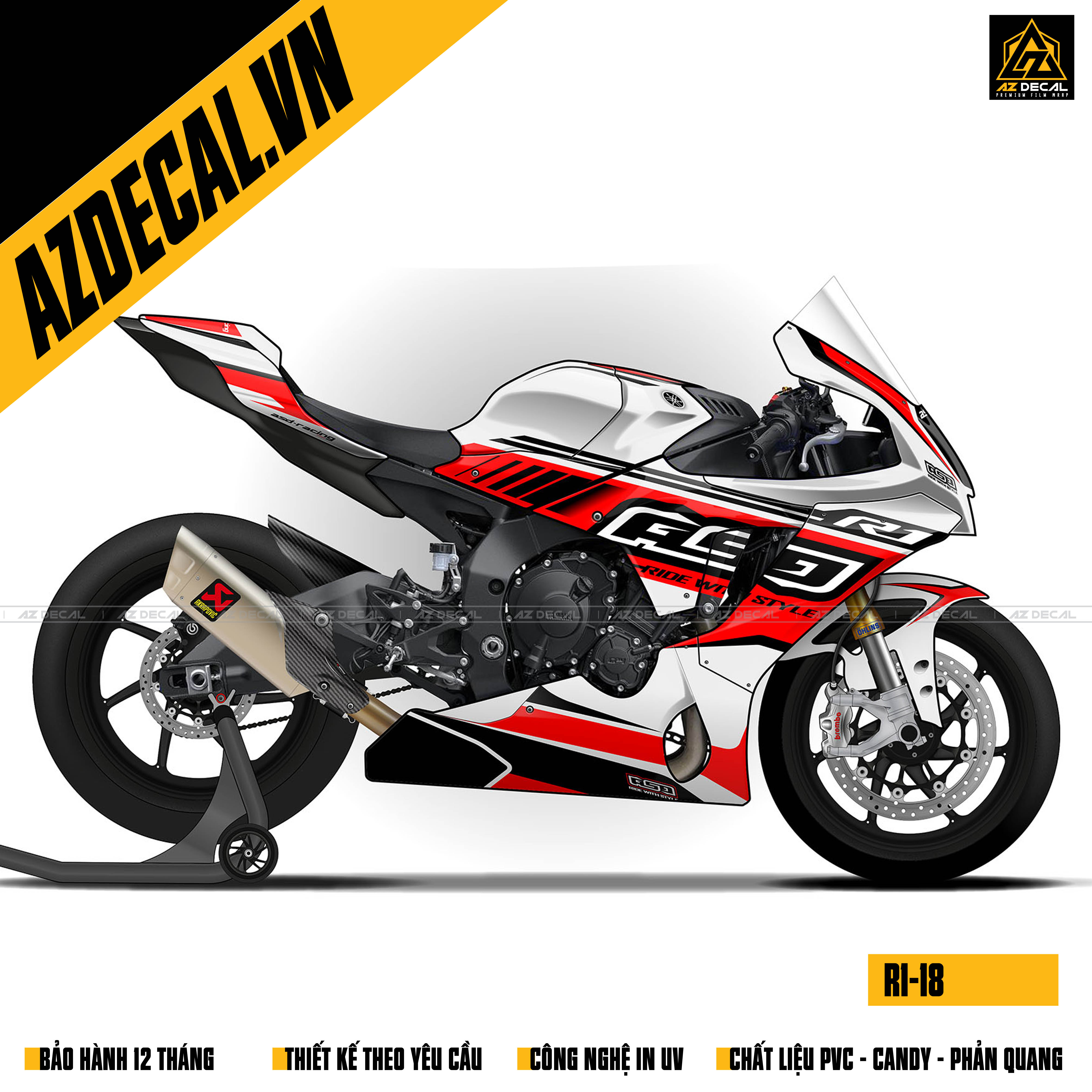 Dán tem xe R1 uy tín tại Hà Nội