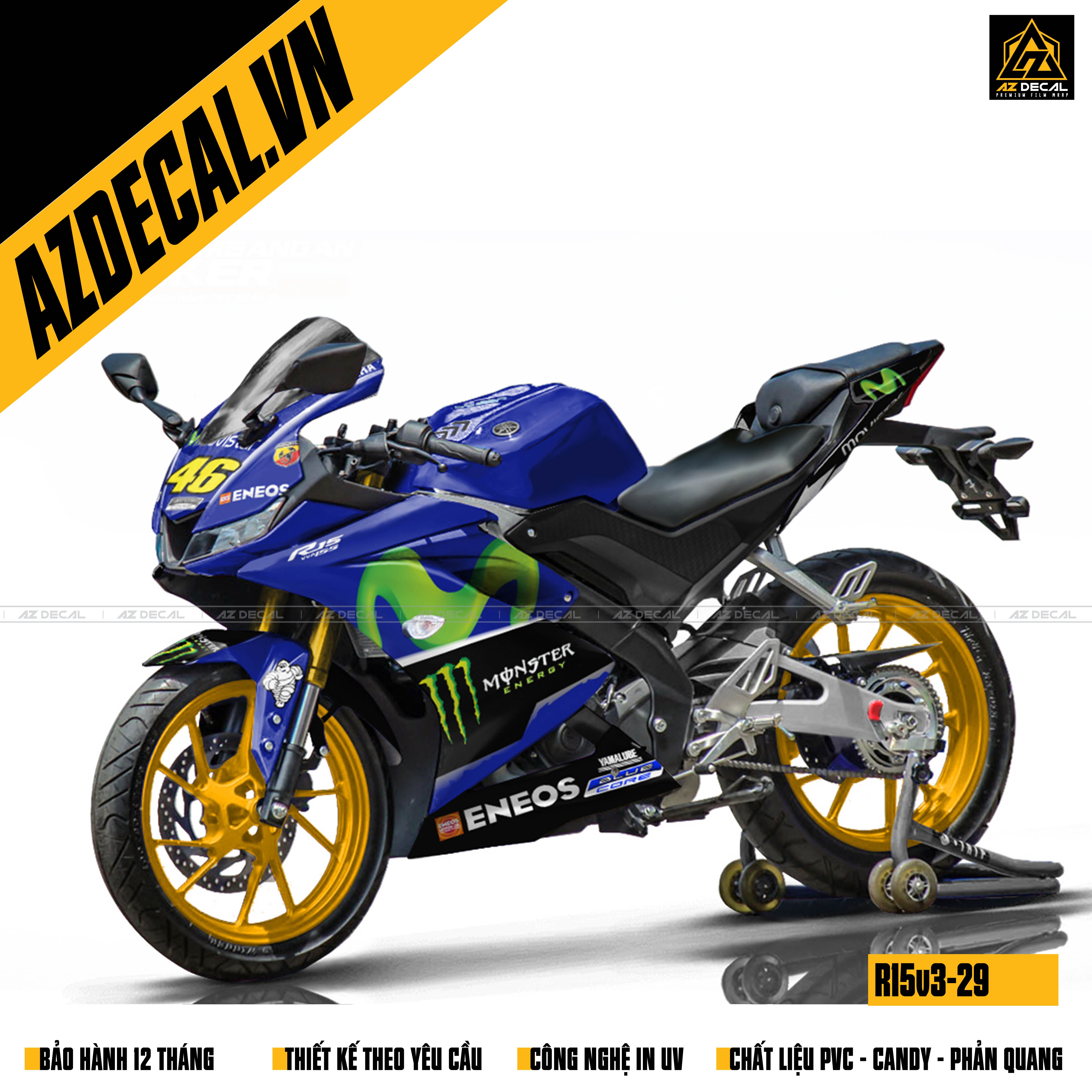 Tem xe R15V3 Monster đẹp