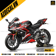 Dán decal xe R15V3 đỏ trắng đen