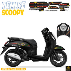 Tem Xe Scoopy Phong Cách Gucci màu trắng