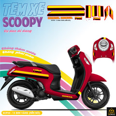 Tem Xe Scoopy Thiết Kế HRC màu đen vàng