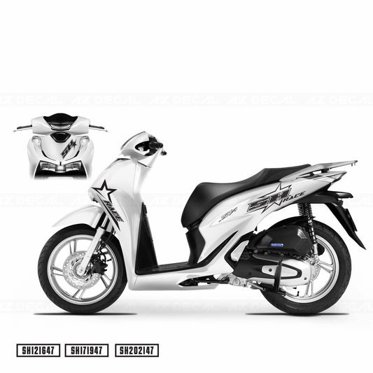 Tem xe SH đẹp mẫu Race Star