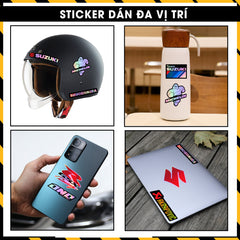 Sticker Dán Ô Tô, Xe Máy, Xe Điện, Xe Đạp, Mũ Bảo Hiểm | Hãng Xe Hologram - Suzuki