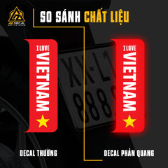 Tem Biển Số Phản Quang | BS-VIETNAM | Cờ Việt Nam