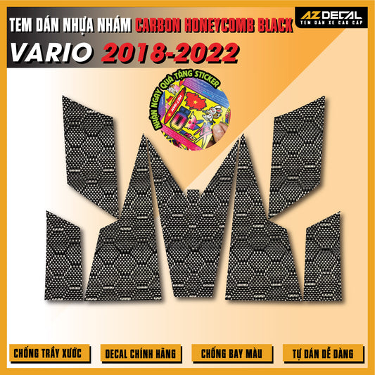 Tem Nhựa Nhám Carbon Honeycomb Vario 2018-2022