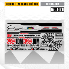 Tem JDM trang trí ô tô (Tem đen)