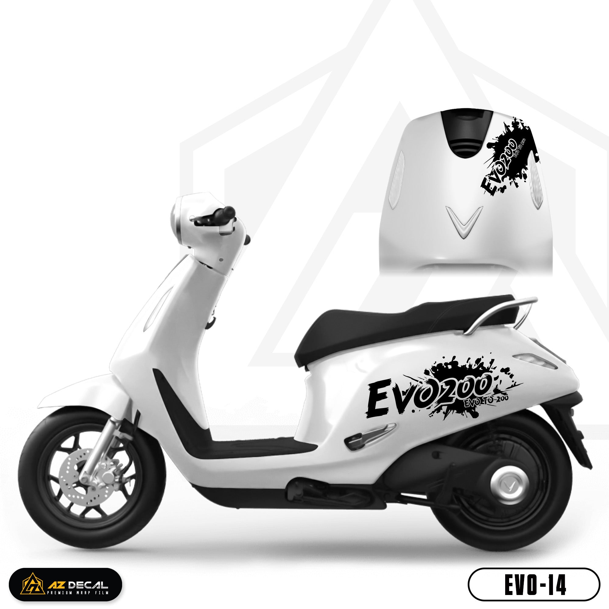 Tem Xe Evo 200 Mẫu Chữ Evo 200 màu đen